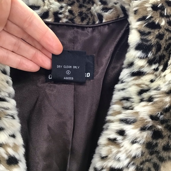 Dennis Basso Faux Fur Soft Hooded Animal Print Coat Jacket Plush Luxury Size XS - Picture 9 of 9